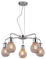 Hängelampe Chromdrahtschirm 5x60W verstellbar 35-58669