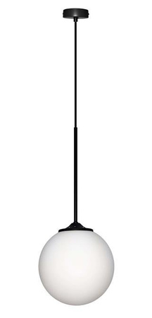 Hängelampe schwarz/weiß Kugel 20cm Glasgow Ledea 50101284