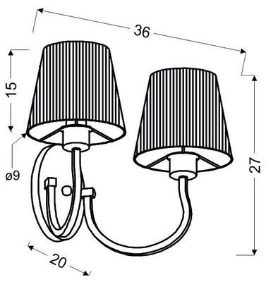 APLICA APLICA CANDELLUX BOSTON 22-94400 E27 ALB