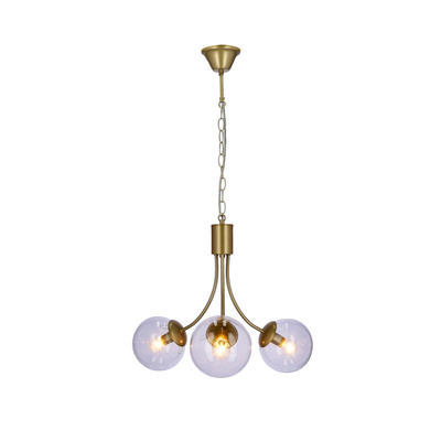 Lampa wisząca złota 3xE14 żyrandol Dani 33-79015