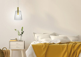 Hanging lamp colorless glass LED 5W Modena Ledea 50133069
