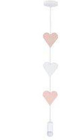 hearts lampa wisząca 20w E27 iq kids różowy+biały
