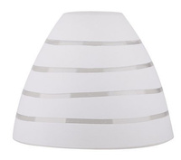 Abajur din sticlă opal în dungi E27 pentru lămpile Uli Candellux 71-66121