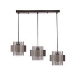 Spiega lampa wisząca czarny+satyna nikiel 3x60W E27 klosz dymiony