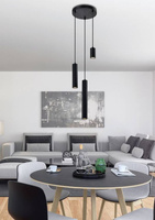 Hanging lamp black plate 3x25W Tubo 33-79084