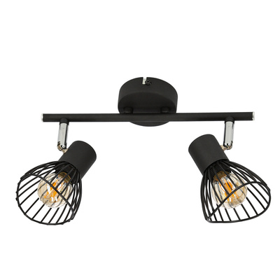 Wandlampenleiste 2xE14 39cm schwarz FLY 92-61898