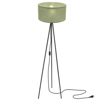 SHANTI lampa podłogowa czarny 1x40W E27 abażur miętowy  51-38753