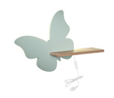 Applique étagère LED 5W 4000K IQ Kids Butterfly menthe 21-85160