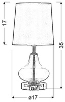 LAMPA DE MASA CANDELLUX ALLADINA 41-10919 1X40W E14 ALB