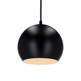 Lampa suspendata neagra E27 metal / lemn Flen Ledea 50101263