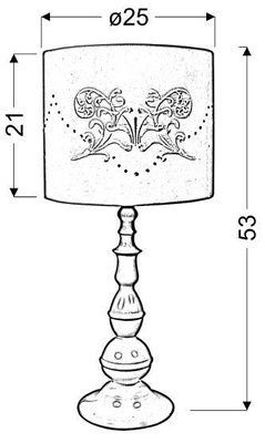Lans 41-53855 weiße Schranktischlampe