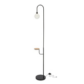 Floor lamp black shelf 173cm Vanity 51-00057