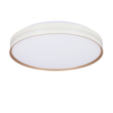 Plafoniera Montana alb + plafon auriu 24w led 40 cm abajur alb