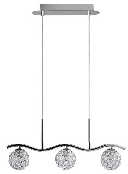 Candellux Starlet 33-85743 G9 plafonnier en cristal chromé