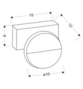 Badezimmerwandleuchte weiße LED-Lampe 3W 4000K Sing Candellux 21-72795