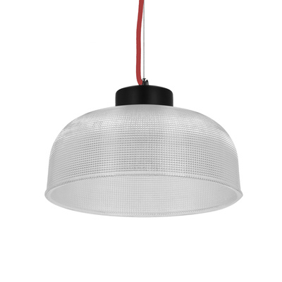Hanging lamp 27cm glass/red cable Liverpool Ledea 50101288