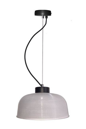 Suspension 27cm verre/câble noir Liverpool Ledea 50101286