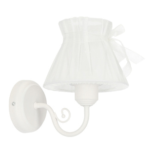 Aplica de perete abajur organza alb 1xE27 Zefir Candellux 21-73785