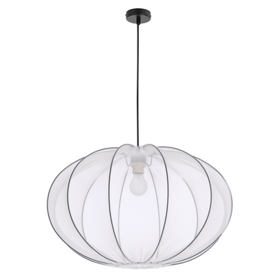 MELLOW suspension noire 1x40W E27 abat-jour 60 sphère blanche 31-41975