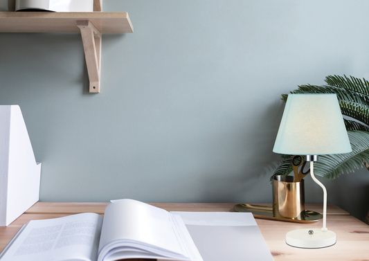 Lampe de table abat-jour bleu York Ledea 50501099
