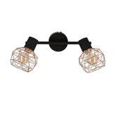 Ceiling lamp wall strip black gold shade Acrobat 92-66336 