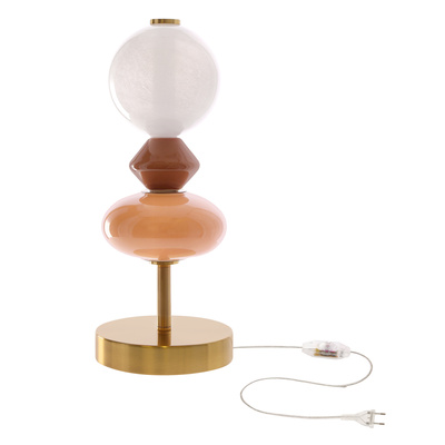 Lampka nocna Flores z ceramicznymi kloszami kolorowa 10W LED 3000K do sypialni