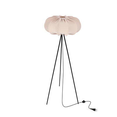 Floor lamp CAFEE with beige frappe shade 52 cm standing lamp in Scandinavian style E27