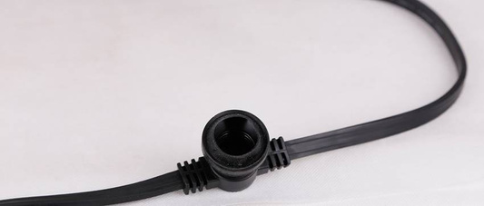 Outdoor string light 5m spacing 0.25m 20x10W black cable Candellux 2570173