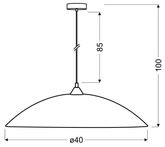 Plafonnier suspendu Young 31-09166 1xE27