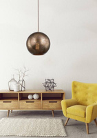 Plafonnier suspendu Candellux Sfinks 31-43276 boule E27 ajouré brun clair