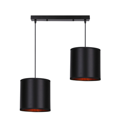 Hängelampe schwarz 2xE27 Candida 32-00712