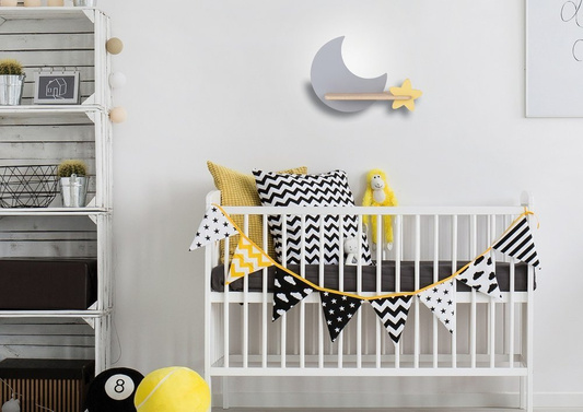 5W LED wall lamp for a child gray moon moon Candellux 21-75574