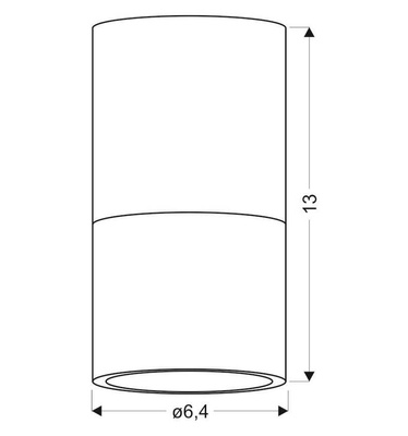 Lampa sufitowa tuba szara z mrożonym szkłem GU10 natynkowa
