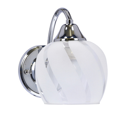 Prego lampă aplică cromată E27 cu abajur incolor 21-09449