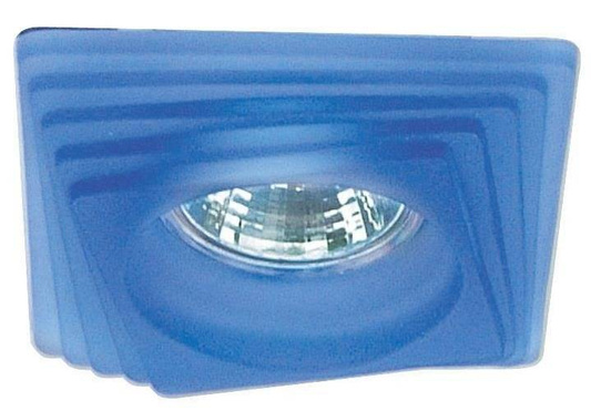 Plafonnier en verre carré bleu SS-01 2240134
