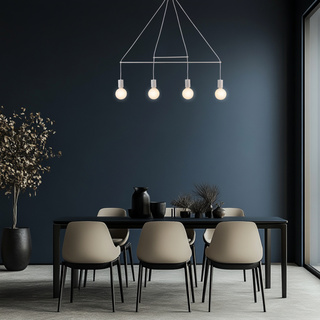 Lampa wisząca biała matowa 4x40W regulowana E27 Alto Candellux 34-70906