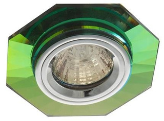 Deckenleuchte Candellux festes sechseckiges farbiges Glas