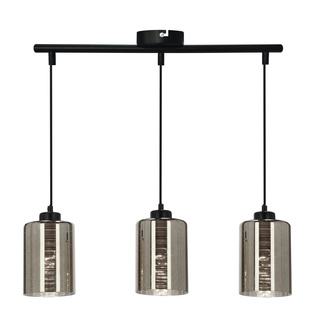 Hanging ceiling lamp chrome glass 3x60W Cox Candellux 33-53886