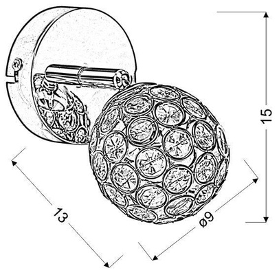 Wall lamp sconce 1X40W G9 chrome Starlet 91-85781