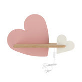 LED wall lamp 5W child's lamp pink heart shelf Heart Candellux 21-84552
