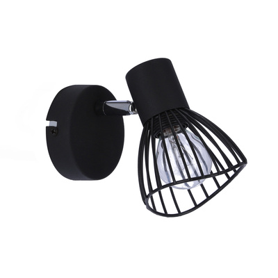 Wall lamp sconce 1X40W E14 black FLY 91-61881
