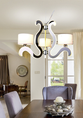 Lampa wisząca chrom 3xE14 + LED Ambrosia 33-33895