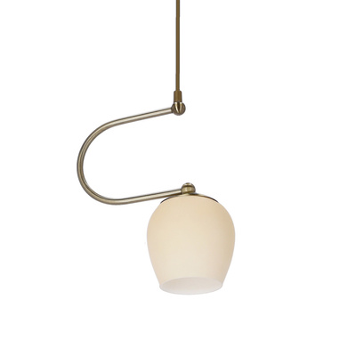 Serano lampa wisząca patynowy 1x60W E27 klosz kremowy