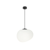 STONES pendant lamp black 25cm 1x40W E27 shade white 31-35134