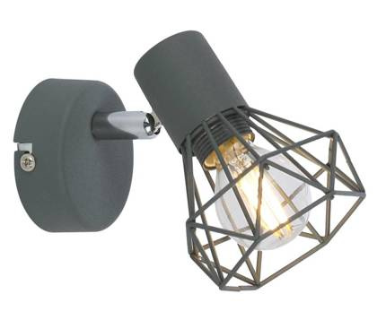Aplică de perete cu sârmă gri 1X40W E14 Verve 91-60969