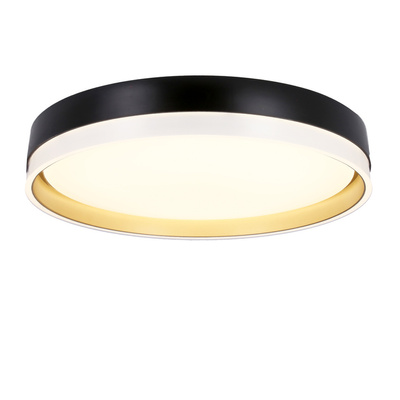 Florida lampa sufitowa plafon biały + złoty + czarny 24w led 38 cm klosz biały