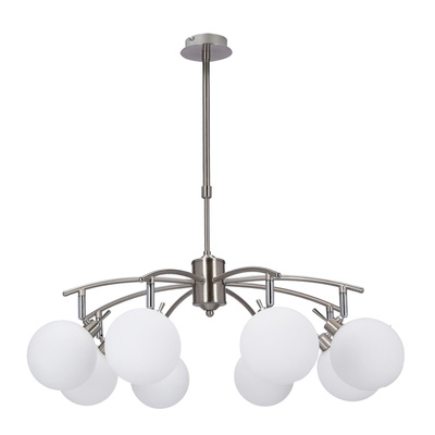 Ghost hanging lamp satin 8x40w g9 white shade 38-14764