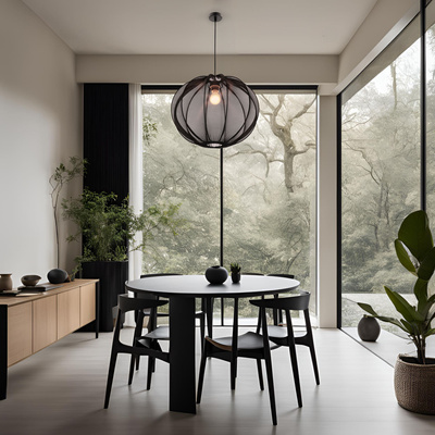 MELLOW lampă suspendată neagră 1x40W E27 abajur 52 sferă neagră 31-41968