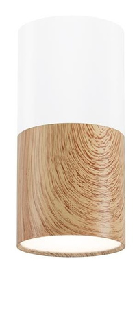 Plafonnier blanc/bois tube GU10 25W Candellux 2273655