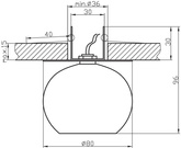 Ceiling luminaire Candellux sk-35 CH G4 chrome fixed ceiling luminaire crystal 20W G4 ball3